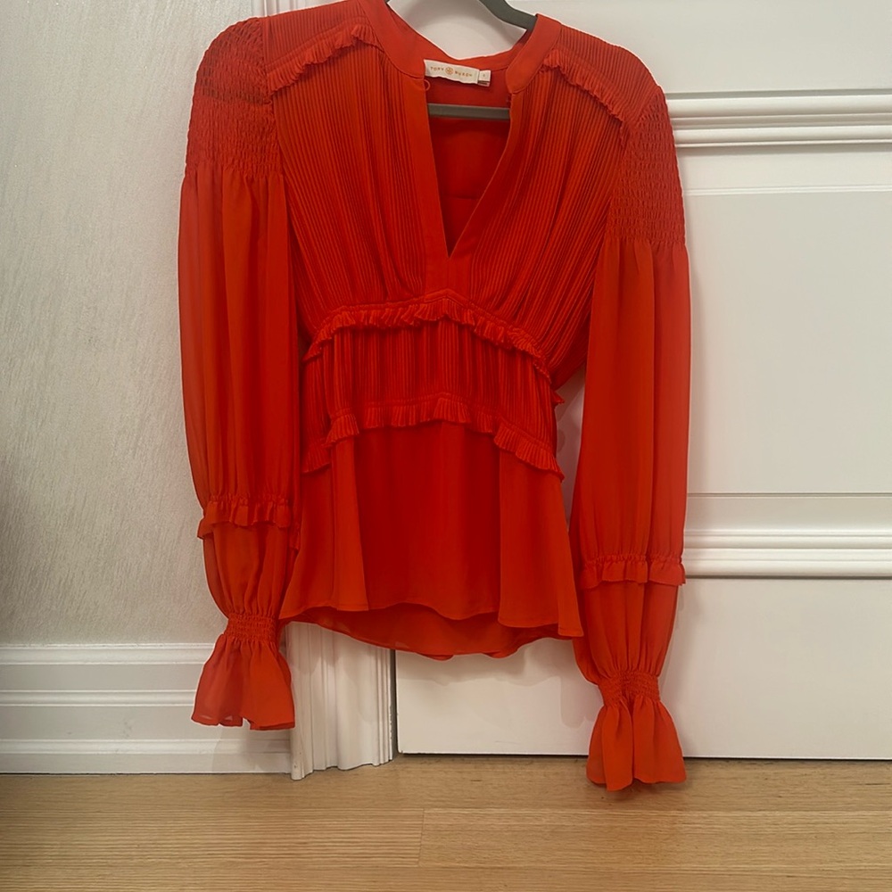 Tory Burch  size 4 orange blouse